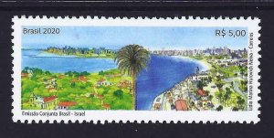 BRAZIL ISRAEL JOINT ISSUE BRAZIL STAMP 2020 JAFFA TEL AVIV OLINDA RECIFE MNH