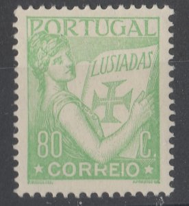 1931 PORTUGAL LUSIADAS 80c Smooth Paper Mint MLH** Stamp A29P28F40291-