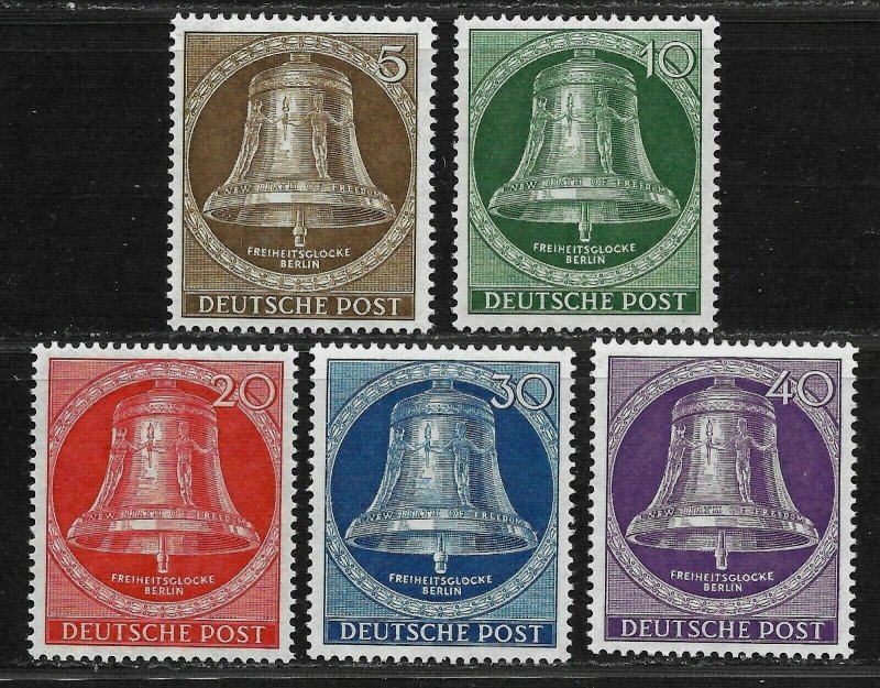 Doyle's_Stamps: MNH West Berlin Bells SemiPost Set Scott #9N94**/#9N98** (L16)