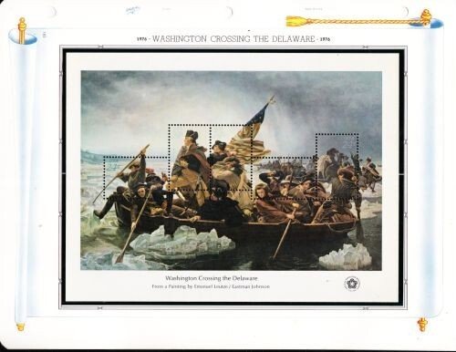 U S 1976 Bicentennial SS Mint NH Set on White Ace Album Pages - 4 Scans