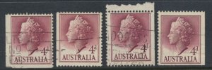 Australia SG 282a  SC# 294 impef magin selection 1957 Used see scan 