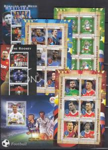  18diff pcs Sport Fußball spieler Weltmeisterschaft -  private Ausgabe/not MNH