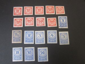 Austria 1920 Sc J75-92 set MNH(J84CTO)