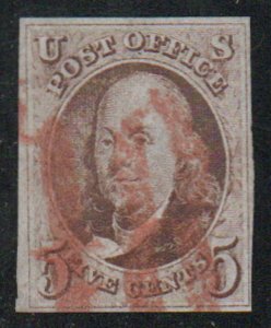 MALACK 1 VF/XF, red cork cancel, nice, SELECT! v0719