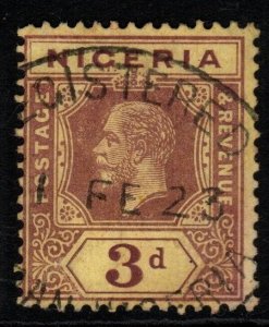 NIGERIA SG5e 1921 3d PURPLE/PALE YELLOW FINE USED