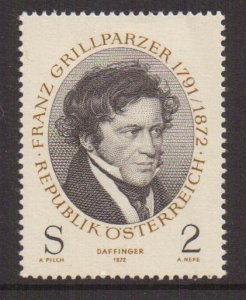 Austria   #915  MNH  1971  Grillparzer  poet