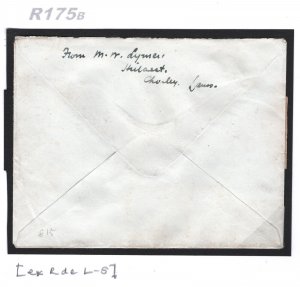 GB KGVI WW2 1943 Cover LMS RAILWAY Late Use 3d LANCS & YORKS Letter Stamp R175b 