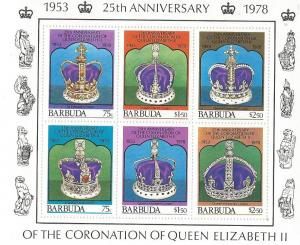 Barbuda #348 Royal Crowns Souvenir Sheet  (MNH) CV$1.50