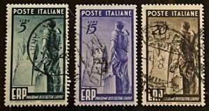 Italy Scott# 515-517 Used VF Cat $52.50