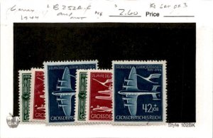 Germany, Postage Stamp, #B252A-C (2 Sets) Mint NH, 1944 WWII Airplane (AF)