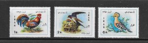 BIRDS - IRAN #1586-8  MNH