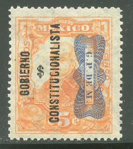 MEXICO 532Var 5c CORBATA & $ REVOLUTIONARY INVERTED OVERPRINTS UNUSED H OG