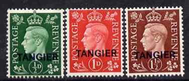 Morocco Agencies - Tangier 1937 KG6 definitive set of 3 v...