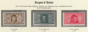 Italy Regno - Sassone n.303-314 cv 600$ MNH** - Dante general set