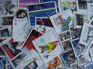 Canada 50 different U 2015 stamps includes Dino tag varieties, mixed condition.