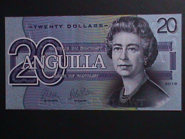 ​ANGUILLA 2019-COLLECTIBLE UNCIRCULATED POLYMAR LOVELY BEAUTIFUL NOTE VF