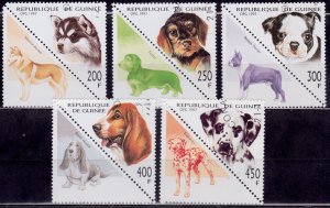 Guinea, 1997, Canine - Dogs, sc#1410-14, used*