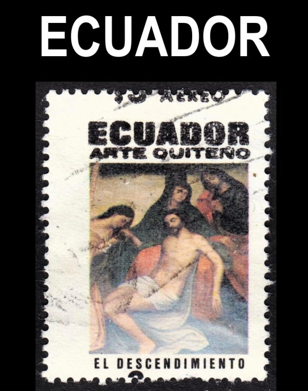 Ecuador Scott C477 MISPERFED ERROR Fine used.