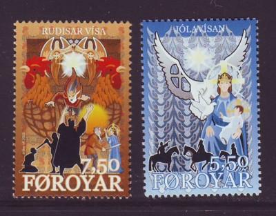 Faroe Islands Sc 465-66 2005 Christmas stamp set mint NH