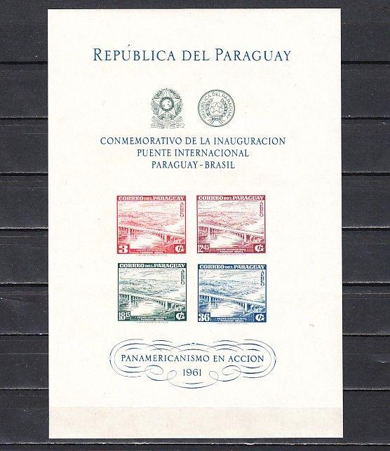 Paraguay, Scott cat. C277a. International Bridge s/sheet. ^