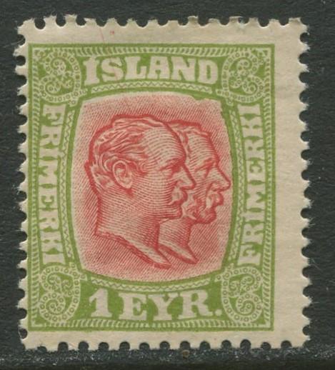 Iceland - Scott 99 - King Christian IX -1915 - Mint - Single 1a Stamp