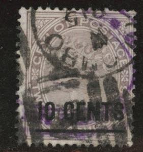 Ceylon Scott 125 used 1885 10 on 24c Victoria CV$9