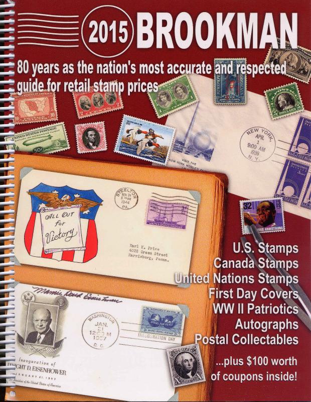 Brookman 2015 SPIRAL Price Guide For USA Canada United Nations Stamps & Covers 