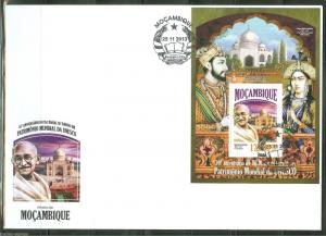 MOZAMBIQUE 2013 30th ANN TAJ MAHAL UNESCO WORLD HERITAGE SOUVENIR SHEET FDC