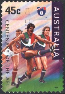 Australia SC#1518 45¢ Centenary of AFL: Fremantle (1996) Used