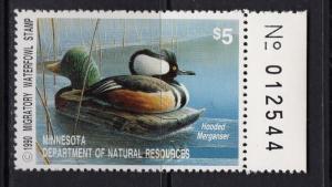 Minnesota  Duck Stamp #14 Mint.   Please see note.