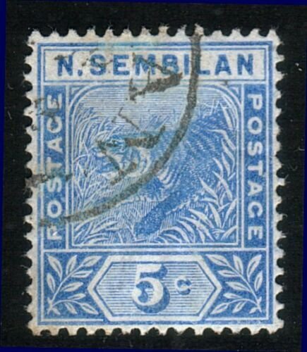 MALAYA NEGRI SEMBILAN 1891 5c SG4 fine used cat £48........................10529 