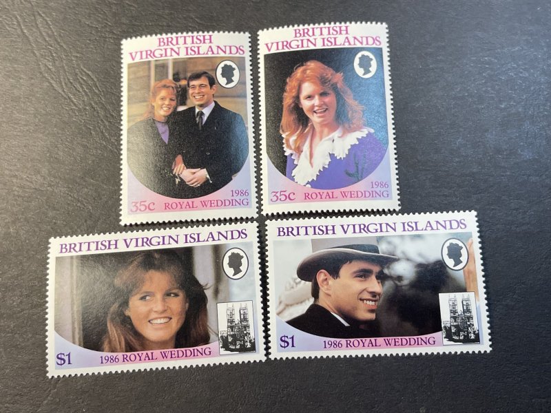 BRITISH VIRGIN ISLANDS # 537-540--MINT/NEVER HINGED---COMPLETE SET---1986