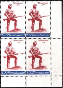 1976 US Poster U.S. Bicentennial Minuteman 1976 Block/4 MNH