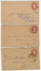 STAMPED ENVELOPES FROM THE 1850s WITH DIFFERENT CITY CANCELS - Q146