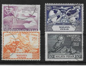 MALAYA PERAK SG124/7 1949 U.P.U. SET USED