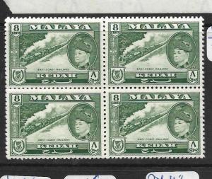 MALAYA  KEDAH    (P2505B)  SULTAN 8C TRAIN SG 96   BL OF 4  MNH