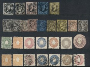 Germany Saxony 1850's on Assorted Oddments FU/MH