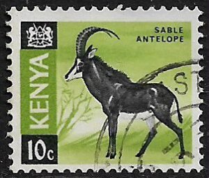 Kenya #21 Used Stamp - Sable Antelope (c)