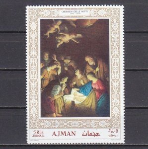 Ajman, Mi cat. 353 A. Christmas Painting issue. ^