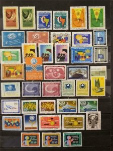 UN United Nations 1961-1984 Early MH OG Mint Stamp Lot G5607