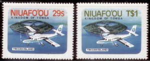 Tonga Niuafoou 1983 SC# 1-2 Planes MNH-OG E32