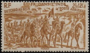 French India C8 - Mint-H - 2fa12c Chad to Rhine Issue (1946) (cv $1.40)