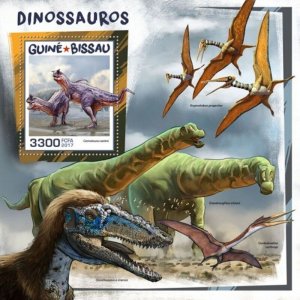 Guinea-Bissau - 2017 Dinosaurs on Stamps - Souvenir Sheet - GB17901b