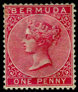 BERMUDA SG24a, 1d aniline carmine, M MINT. Cat £19.