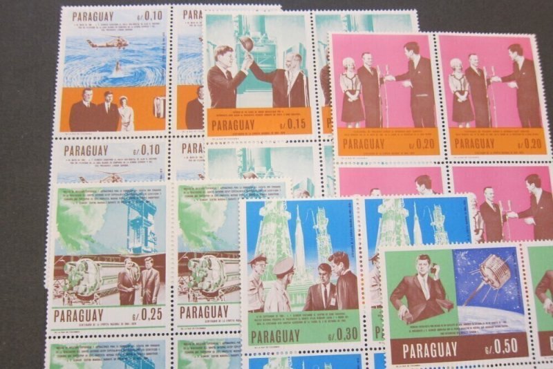 Paraguay 1967 Sc 1041-46 space BLK(4) set MNH