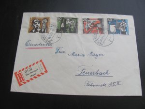 GERMANY  1957 REGISTERED COVER  SET VERY NICE (155)