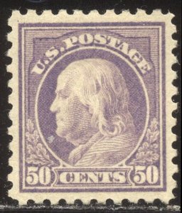 U.S. #477 CHOICE Mint XF/SUP w/ Cert - 50c Light Violet, P10, Unwmkd