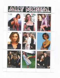 TADZHIKISTAN - 1999 - Ally McBeal - Perf 9v Sheet - MLH -Private