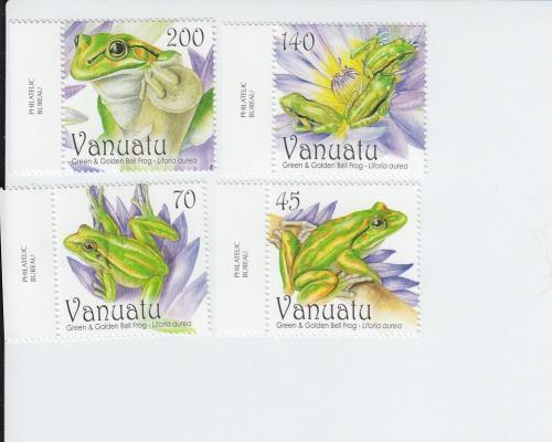 2011 Vanuatu Tree Frog Set of 4 (Scott 1008-11) MNH