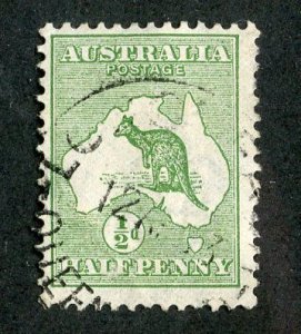 1913 Australia Sc #1 used cv.$7.50 ( 1 Australia )